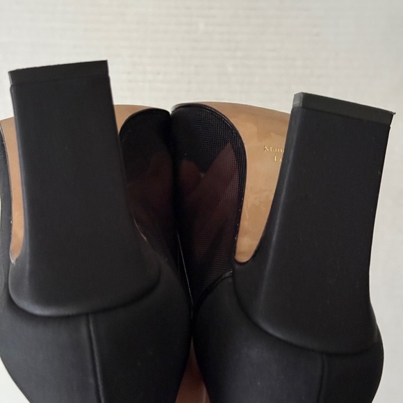 J. Renee Black Fabric & Leather 3" Block Heels Mesh Side & Top Women's Size 8M - Picture 10 of 12